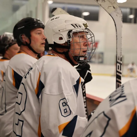 Players watching from the bench